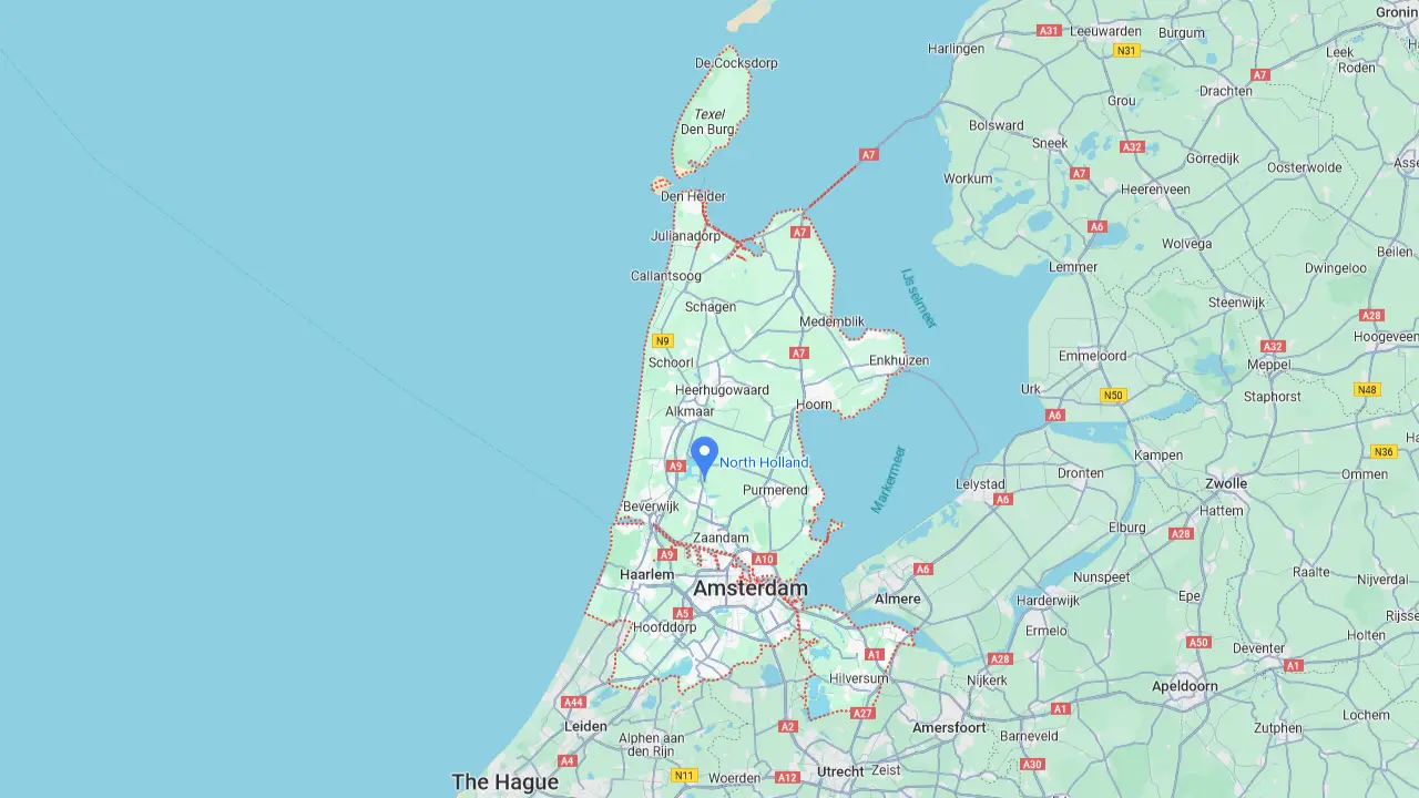 Lokaal adverteren in Noord Holland Map